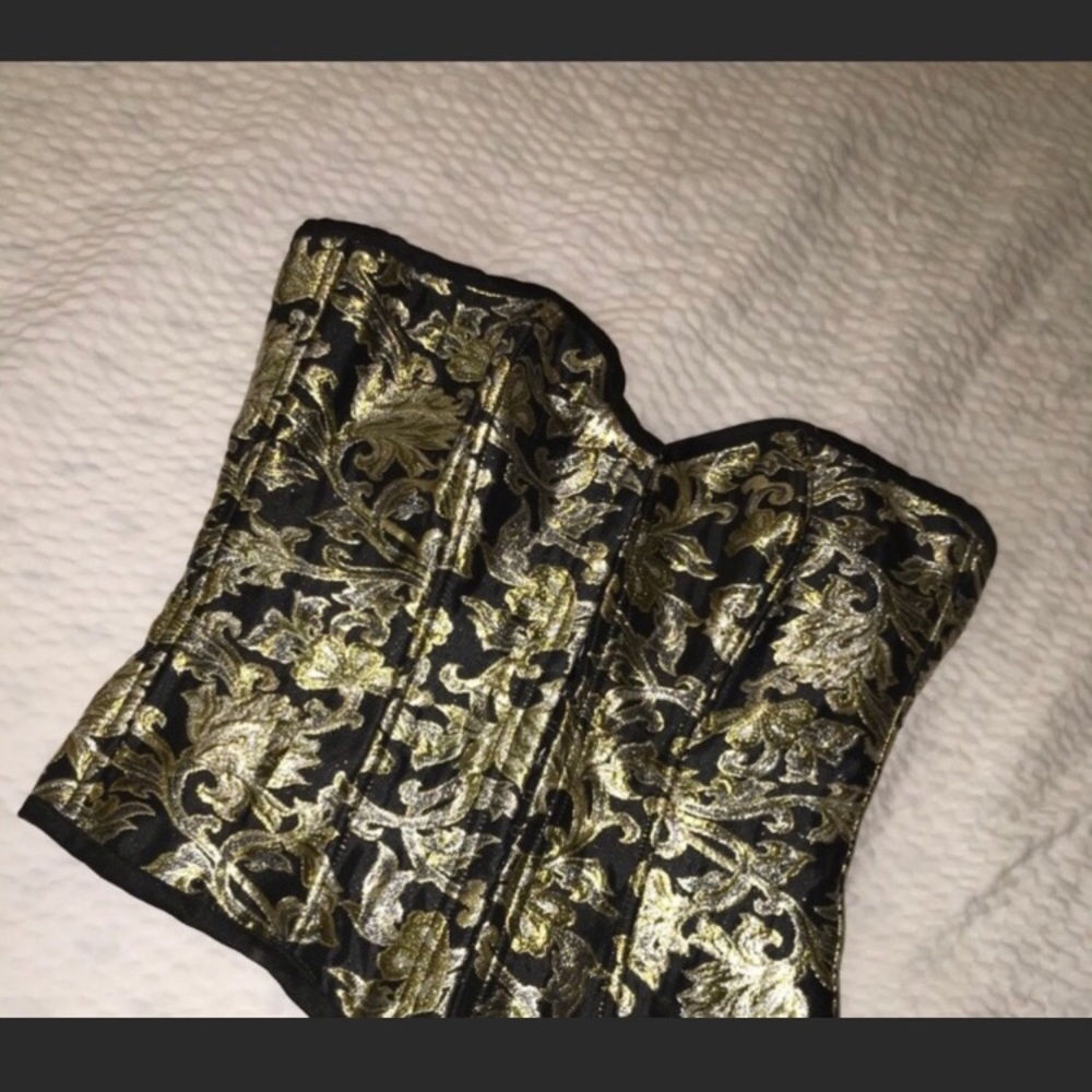 Gold & Black Corset with adjustable strings